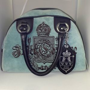Rare Vintage Juicy Couture Green/blue velvet Handbag